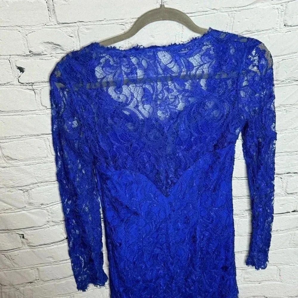NWT Emilio Pucci Neiman Marcus Lace Dress Cobalt Blue Size 6 Retail $2860 - Picture 9 of 14